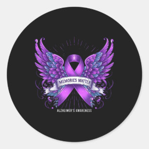 Memories Ribbon Wings Heimers Bewustzijn Ronde Sticker