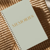 "Memories" Sage Green Memory Journal Notitieboek