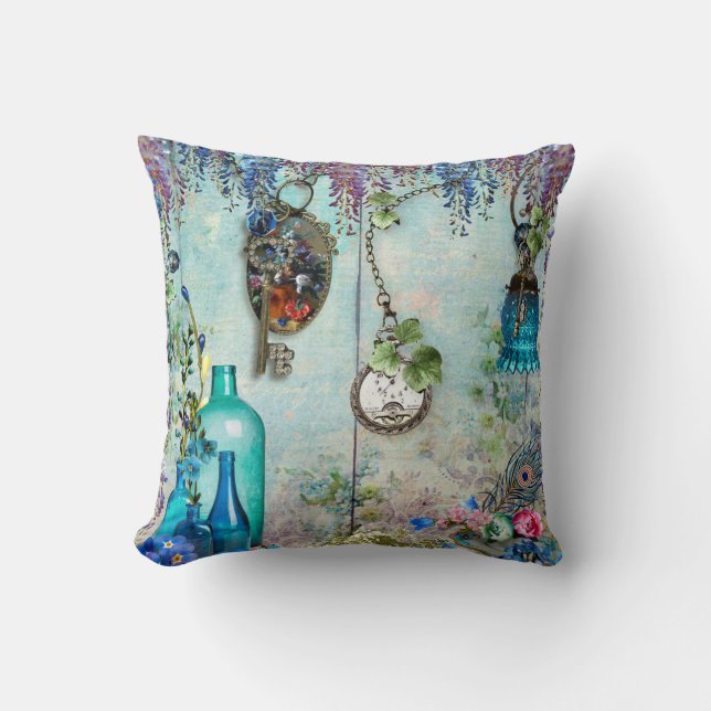  Memories Wisteria lavender blue keys Kussen (Voorkant)