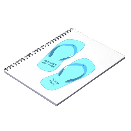 Memories worden gemaakt in teenslippers, zomerontw notitieboek (Linkerzijde)