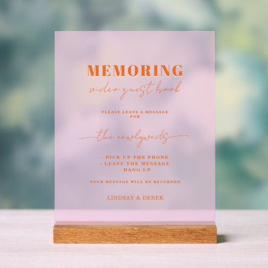 Memoring gastenboek bericht bord (Neutraal)