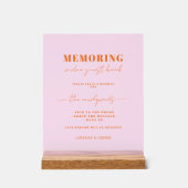 Memoring gastenboek bericht bord (Voorkant)