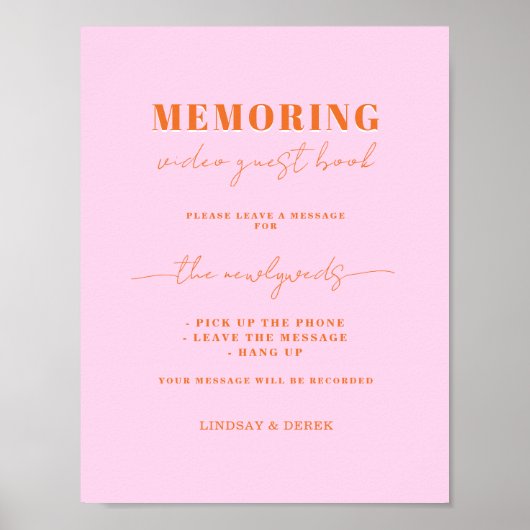 Memoring-gastenboekberichtposter Poster (Voorkant)