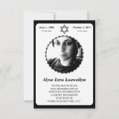 memorium : elegante ster van david kaart (Voorkant)