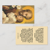 Memorize van St. Joseph Prayer Card Visitekaartje (Voorkant / Achterkant)