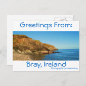 memory 1 187, Bray, Ireland, Greetings From:, P... Briefkaart (Voorkant / Achterkant)
