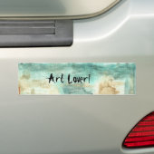 Memory Art Lover Abstracte landschapsbomen Bumpersticker (Op auto)