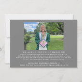 Memory Board Photo Collage Afstudeerder Party Invi Kaart (Achterkant)