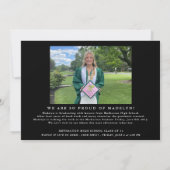 Memory Board Photo Collage Afstudeerder Party Kaart (Achterkant)