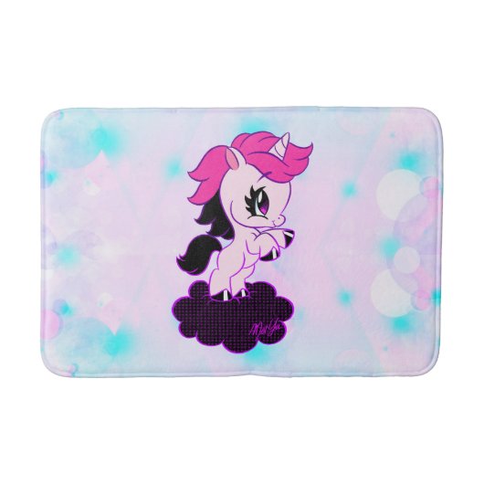 Memory Cute Unicorn Medium Bath Mat 20" x 30" (Voorkant)