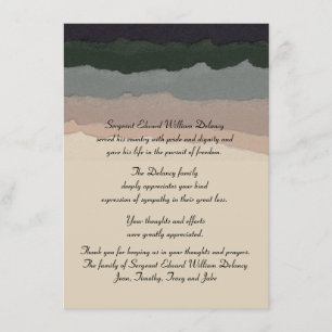 Memory Eternal - Bereavement Dank u Notecard Bedankkaart