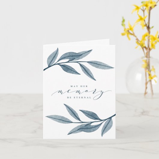 Memory eternal sympathie card kaart (Gele Bloem)