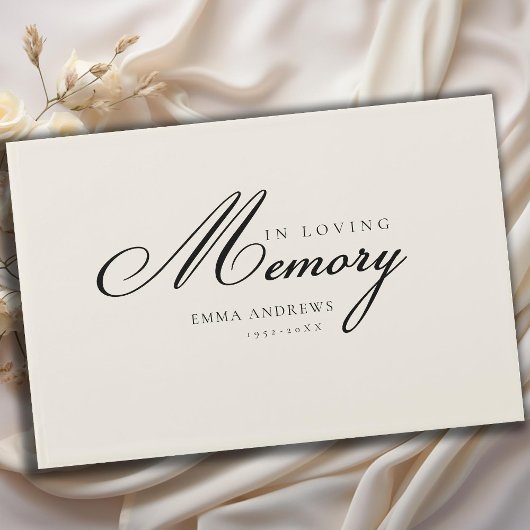 Memory "In Loving Memory" Beige Gastenboek