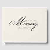 Memory "In Loving Memory" Beige Gastenboek (Voorkant)