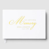 Memory "In Loving Memory" Gold-Folie, Wit Gastenboek (Voorkant)