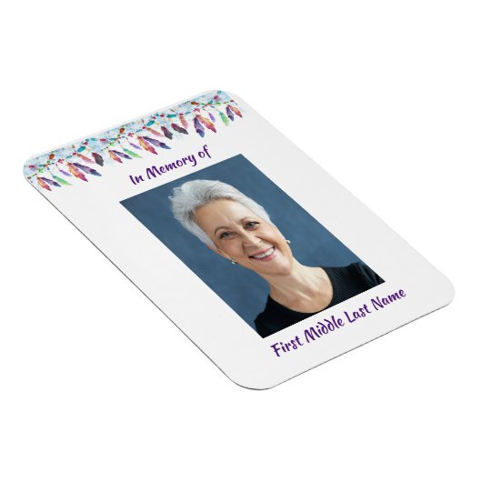 Memory Keepsake Feathers Boho Tribal Native Magneet (Rechterzijde)