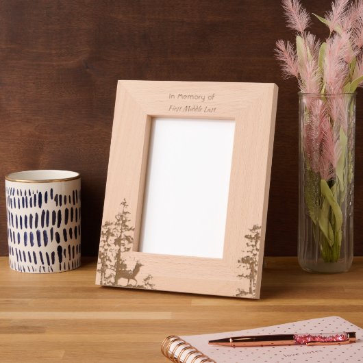 Memory Keepsake Mannelijke herten Gegraveerde Lijstjes (Links)