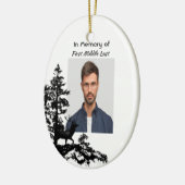 Memory Keepsake Mannelijke herten Keramisch Ornament (Links)