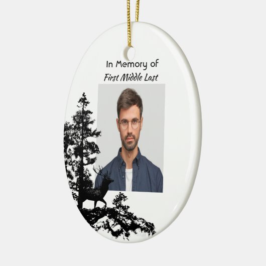 Memory Keepsake Mannelijke herten Keramisch Ornament (Links)