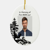 Memory Keepsake Mannelijke herten Keramisch Ornament (Voorkant)