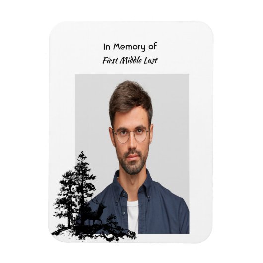 Memory Keepsake Mannelijke herten Magneet (Verticaal)