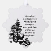 Memory Keepsake Mannelijke herten Ornament Kaart (Achterkant)