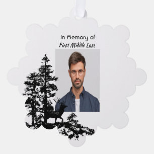 Memory Keepsake Mannelijke herten Ornament Kaart
