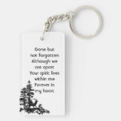 Memory Keepsake Mannelijke herten Sleutelhanger (achterkant)