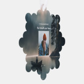 Memory Keepsake Wilderness Lake Canoe Ornament Kaart (Rechts)