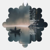  Memory Keepsake Wilderness Lake Canoe Ornament Kaart (Achterkant)