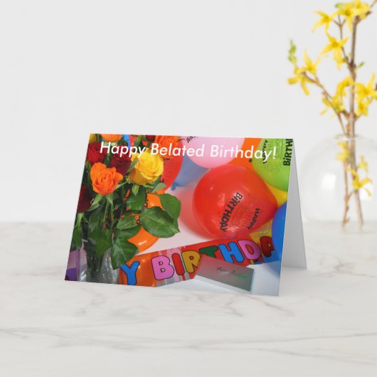 Memory Lapse Belated Birthday Kaart (Gele Bloem)