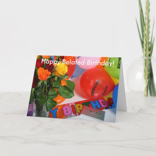 Memory Lapse Belated Birthday Kaart (Voorkant)