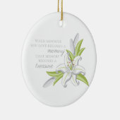 Memory Lily Keramisch Ornament (Rechts)
