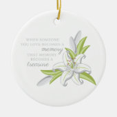 Memory Lily Keramisch Ornament (Voorkant)