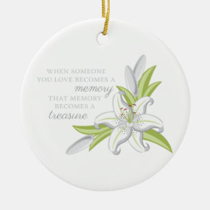 Memory Lily Keramisch Ornament