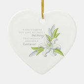 Memory Lily Keramisch Ornament (Voorkant)