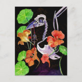 Memory Maps Autumn Vibes Raven Skeleton Feestdagenkaart (Voorkant)