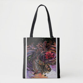 Memory Maps herfst Vibes Koi Skeleton Reflections Tote Bag
