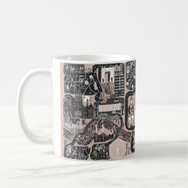 MEMORY MAPS MUG, ROSE // LONDON  KOFFIEMOK