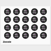 Memory Matter Paarse Lint Brain Puzzle Alzheimer Ronde Sticker (Vel)