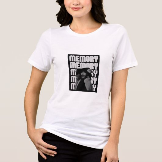 Memory Minimal Black and White Typography T-Shirt (Voorkant)