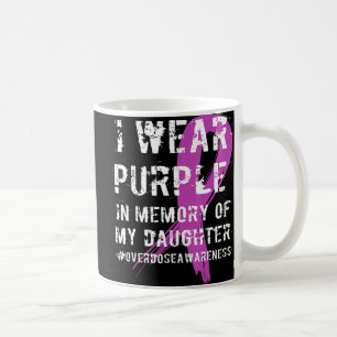 Memory of Daughter Wear Purple Overdose Awareness Koffiemok