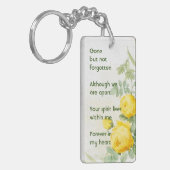  Memory Photo Yellow Roses Garden Flowers Sleutelhanger (Voorkant Links)