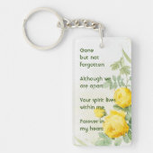  Memory Photo Yellow Roses Garden Flowers Sleutelhanger (Voorkant)