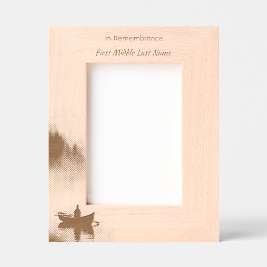 Memory Remembrance Keepsake Wilderness Lake Canoe Gegraveerde Lijstjes (Voorkant)