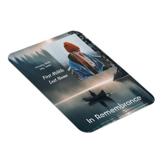 Memory Remembrance Keepsake Wilderness Lake Canoe Magneet (Rechterzijde)