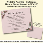 Memory Request Enclosure - Pink Roses & Doves 