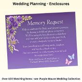 Memory Request - Purple Mauve Flowers & White