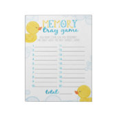 Memory Tray Rubber Duck Baby shower Game Pack Notitieblok (Linkerzijde)