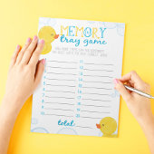 Memory Tray Rubber Duck Baby shower Game Pack Notitieblok